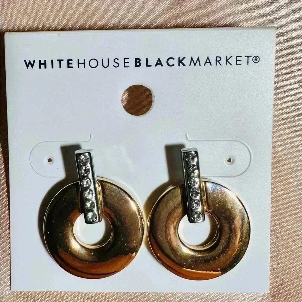 White House Black Market Gold And Silver Earrings 16$